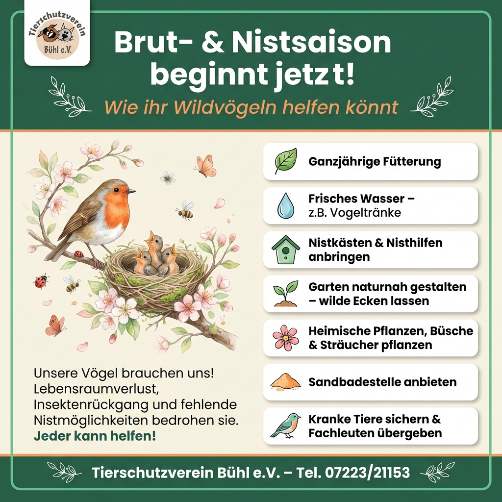 Brut- und Nistsaison beginnt jetzt